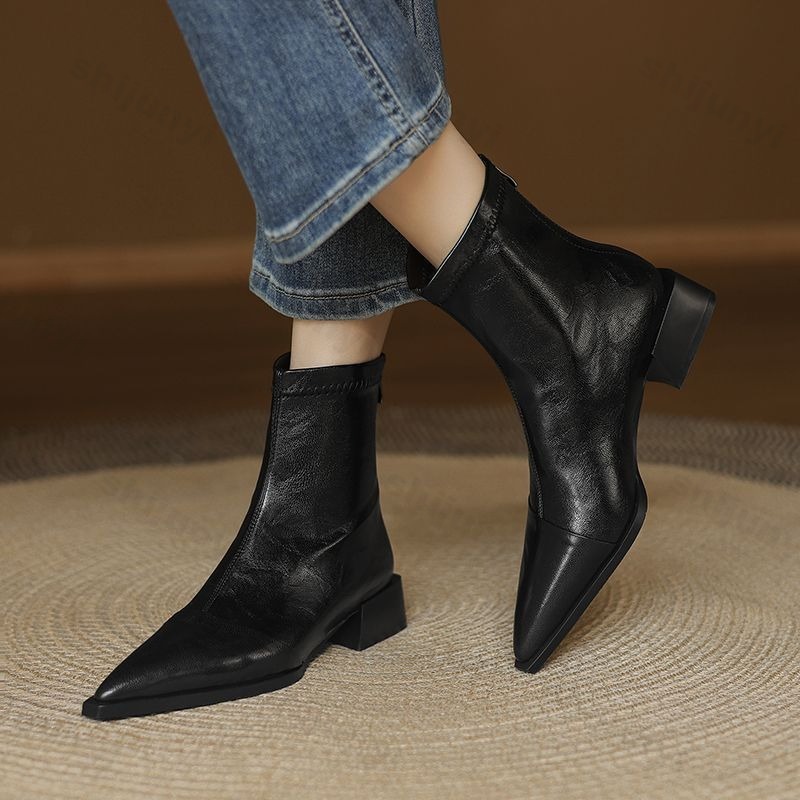 Women Pointed Short Boots 2025 - Women'S Fashion Korea 评论和价格