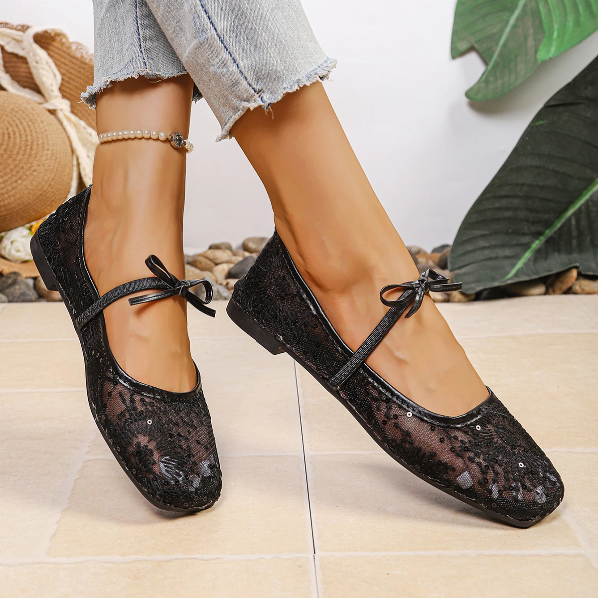 Spring/ Summer Elegant Square  - Women'S Fashion Shoes 评论和价格