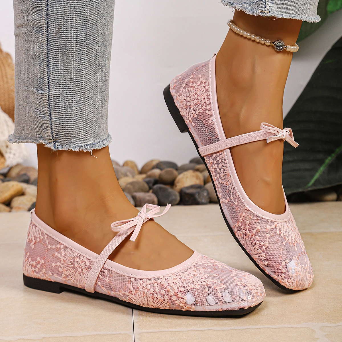 Spring/ Summer Elegant Square  - Women'S Fashion Shoes 评论和价格