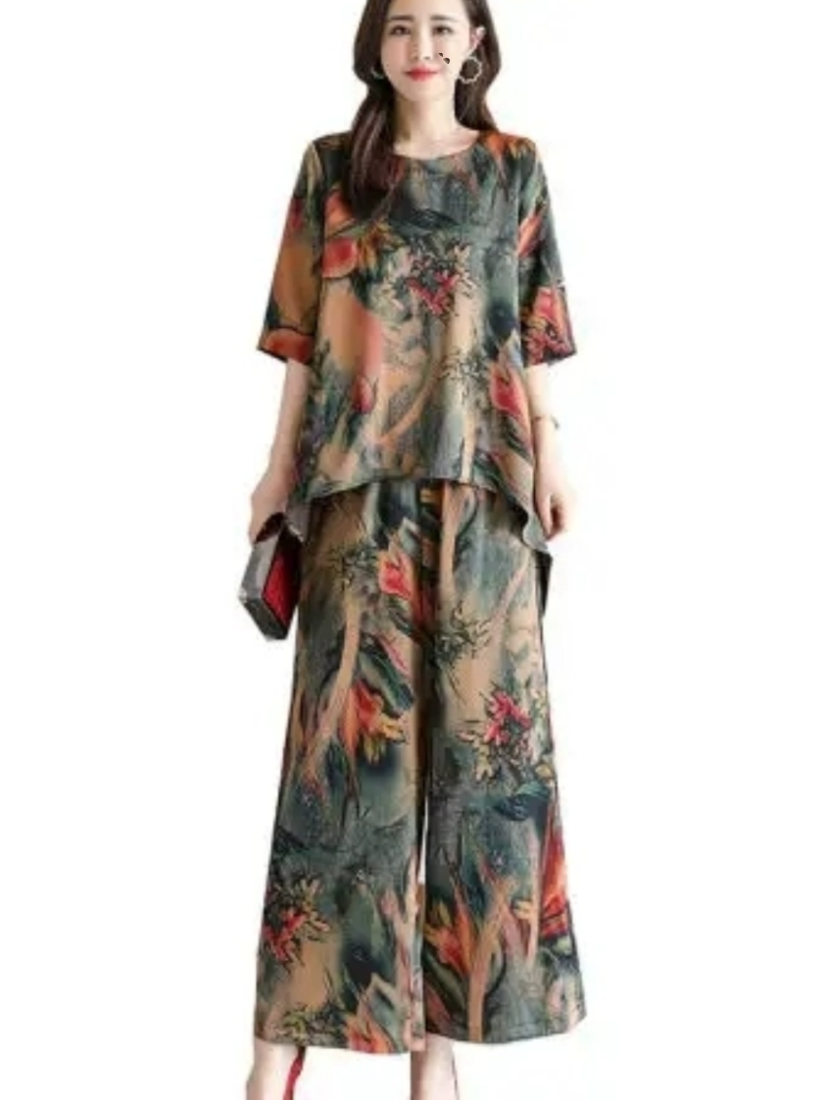 Fashionable Printed Short Slee - Women Fashion Over The Years 评论和价格