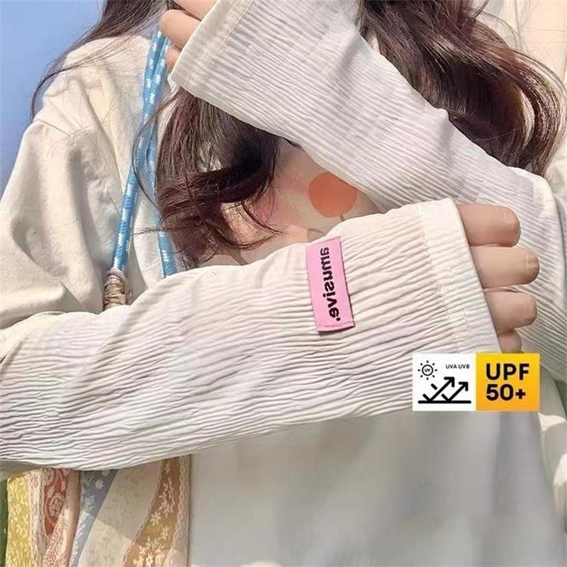 Women Wrinkle Ice Silk Sun Arm - Women'S Fashion Korea 评论和价格