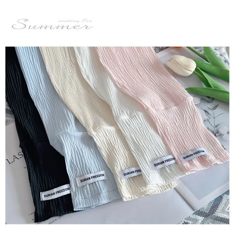 Women Wrinkle Ice Silk Sun Arm - Women'S Fashion Korea 评论和价格