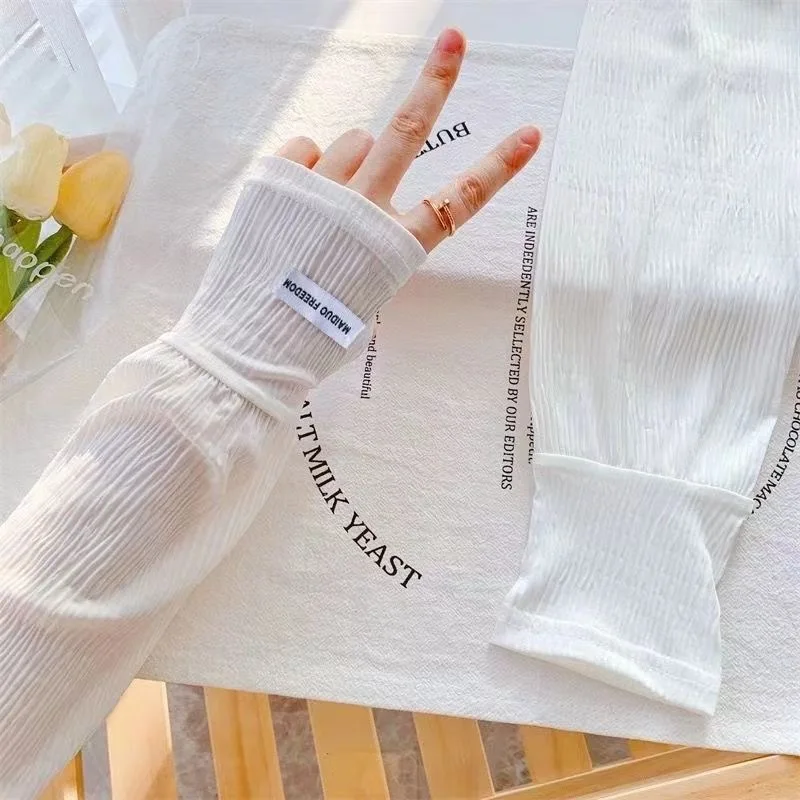 Women Wrinkle Ice Silk Sun Arm - Women'S Fashion Korea 评论和价格