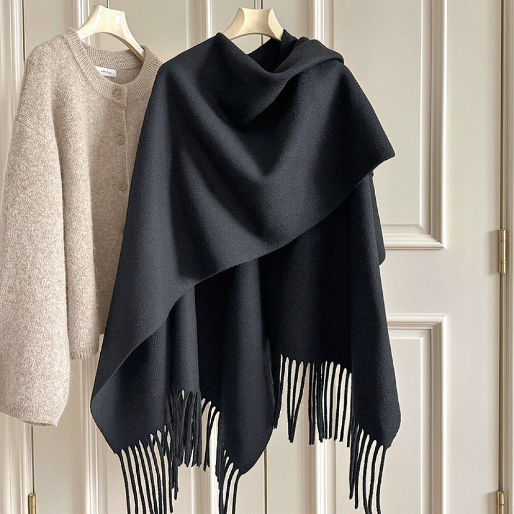 Thickened Woolen Cape Shawl Wo - Women Fashion Photoshoot 评论和价格
