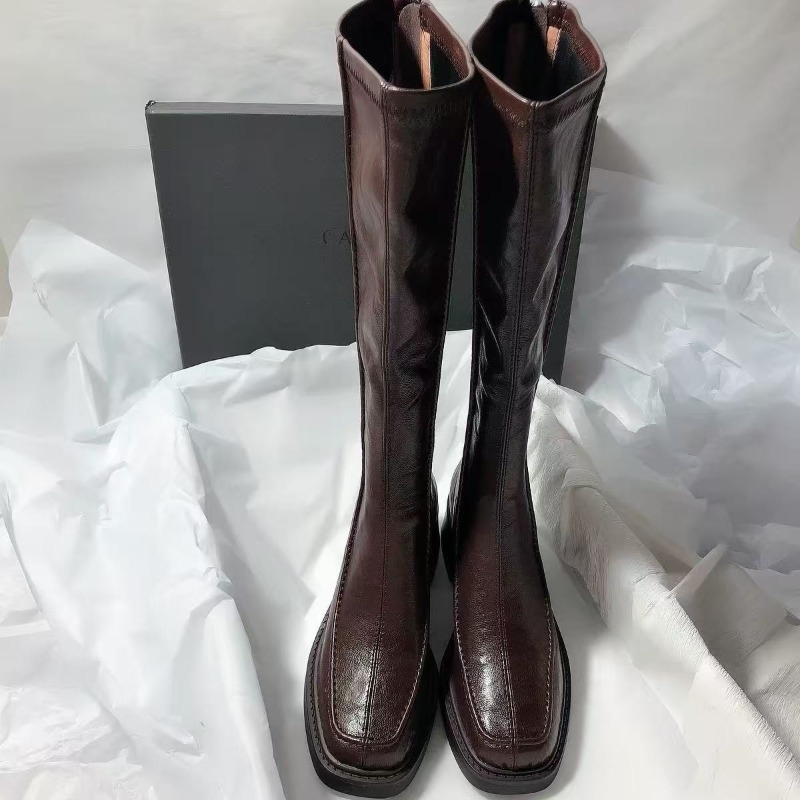 Round-toe Thick-soled Long Boo - Women'S Fashion Knee High Boots 评论和价格
