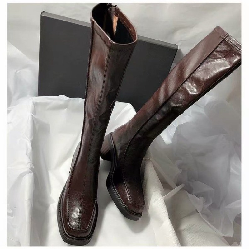 Round-toe Thick-soled Long Boo - Women'S Fashion Knee High Boots 评论和价格