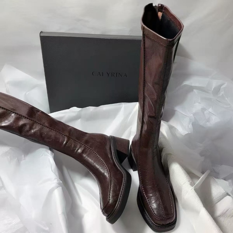 Round-toe Thick-soled Long Boo - Women'S Fashion Knee High Boots 评论和价格