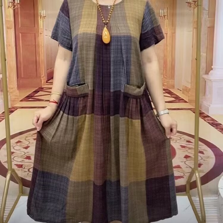 Summer Large Size Cotton Linen - Women Fashion Over The Years 评论和价格