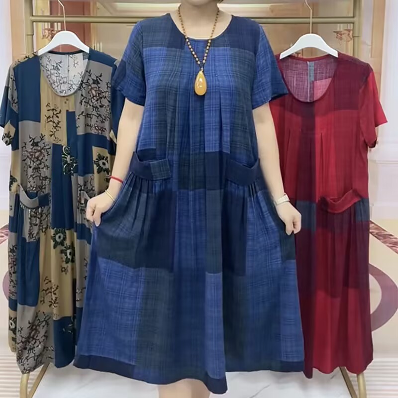 Summer Large Size Cotton Linen - Women Fashion Over The Years 评论和价格