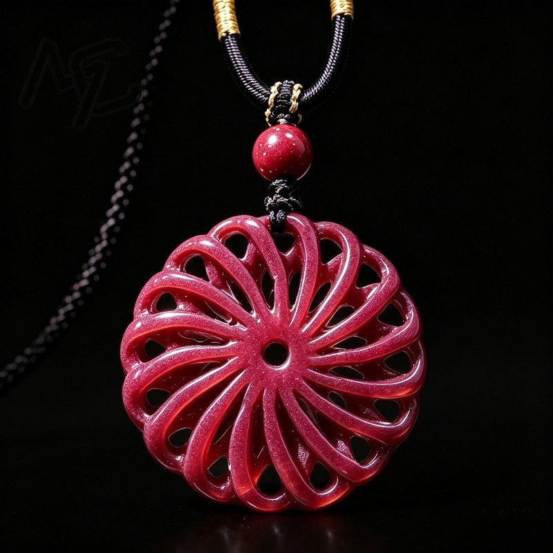 Fashion Red Cinnabar Jade tran - Women'S Fashion Jewellery 评论和价格