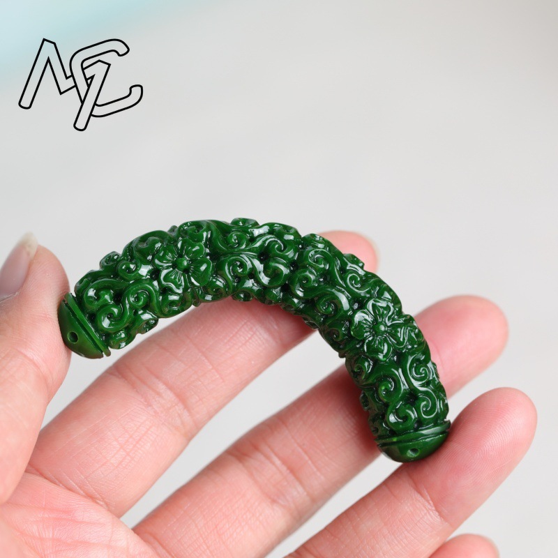 1pc Natural A Green Jade Drago - Women'S Fashion Jewellery 评论和价格