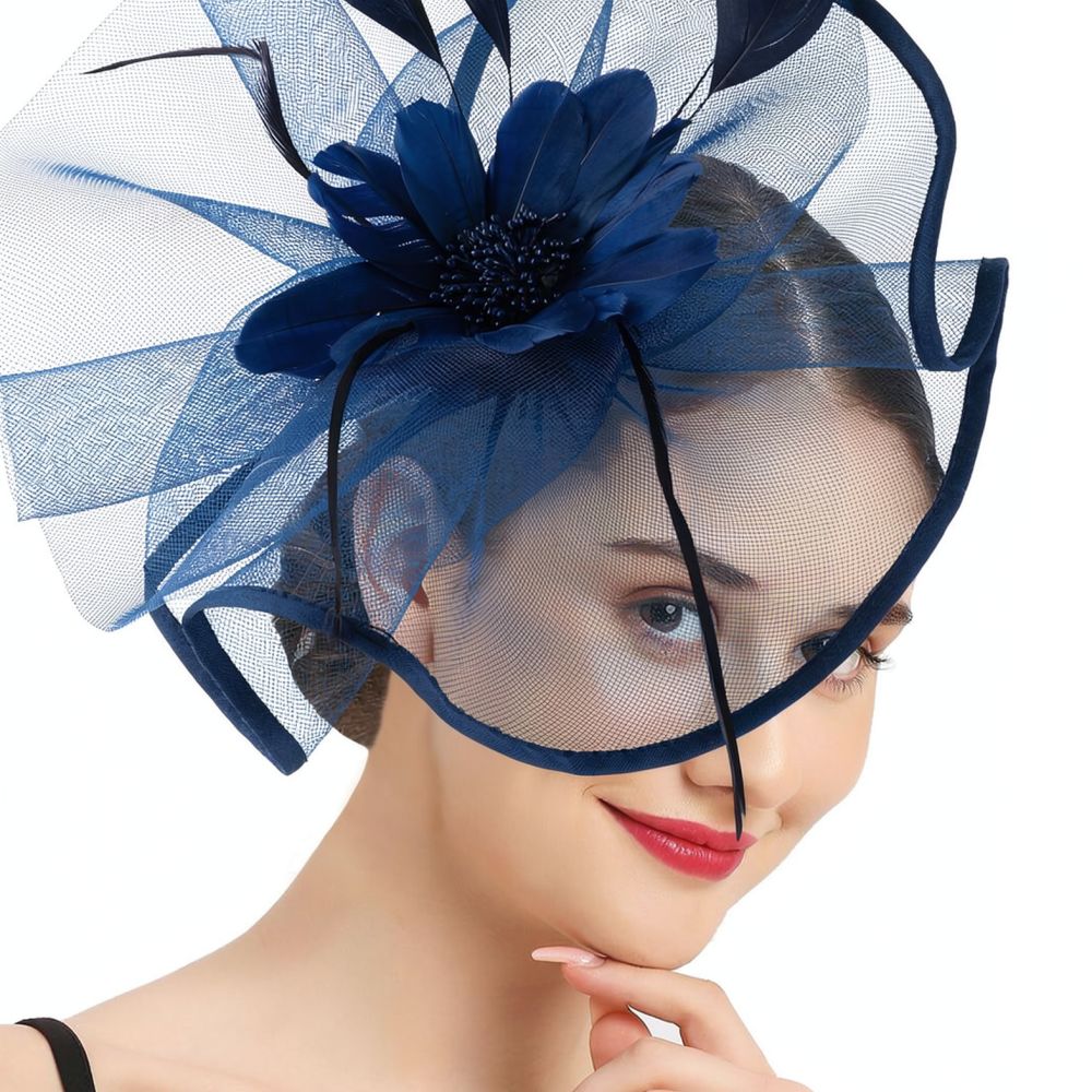 Fashion Mesh Feather Hair Acce - Women'S Fashion Kentucky Derby 评论和价格