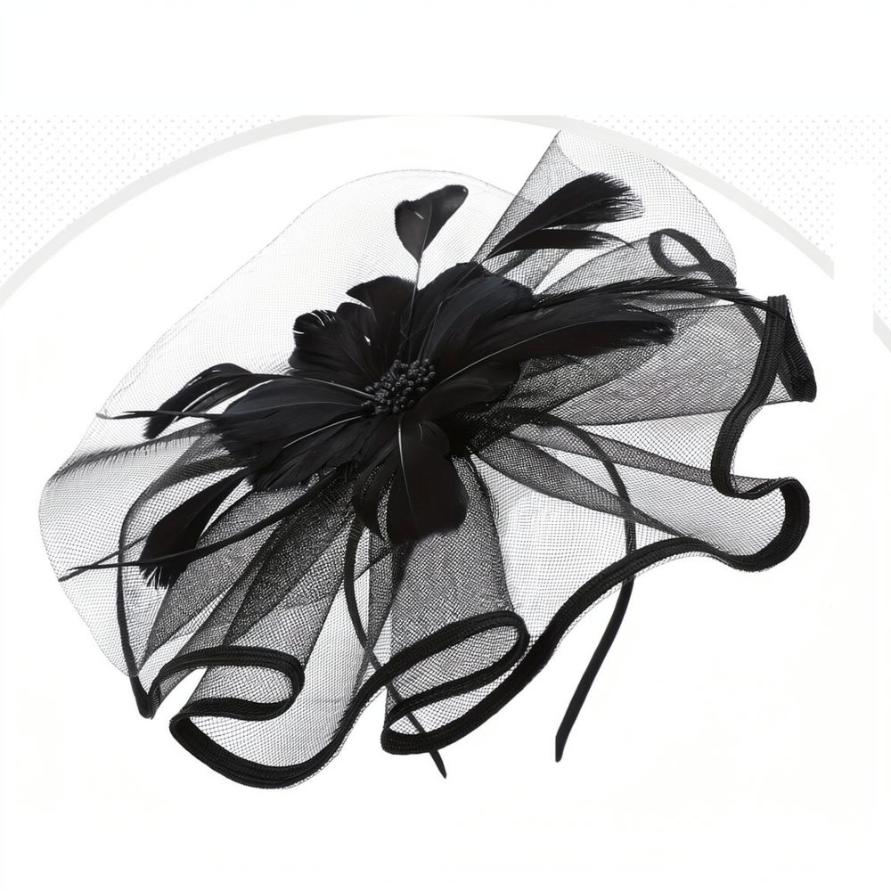 Fashion Mesh Feather Hair Acce - Women'S Fashion Kentucky Derby 评论和价格