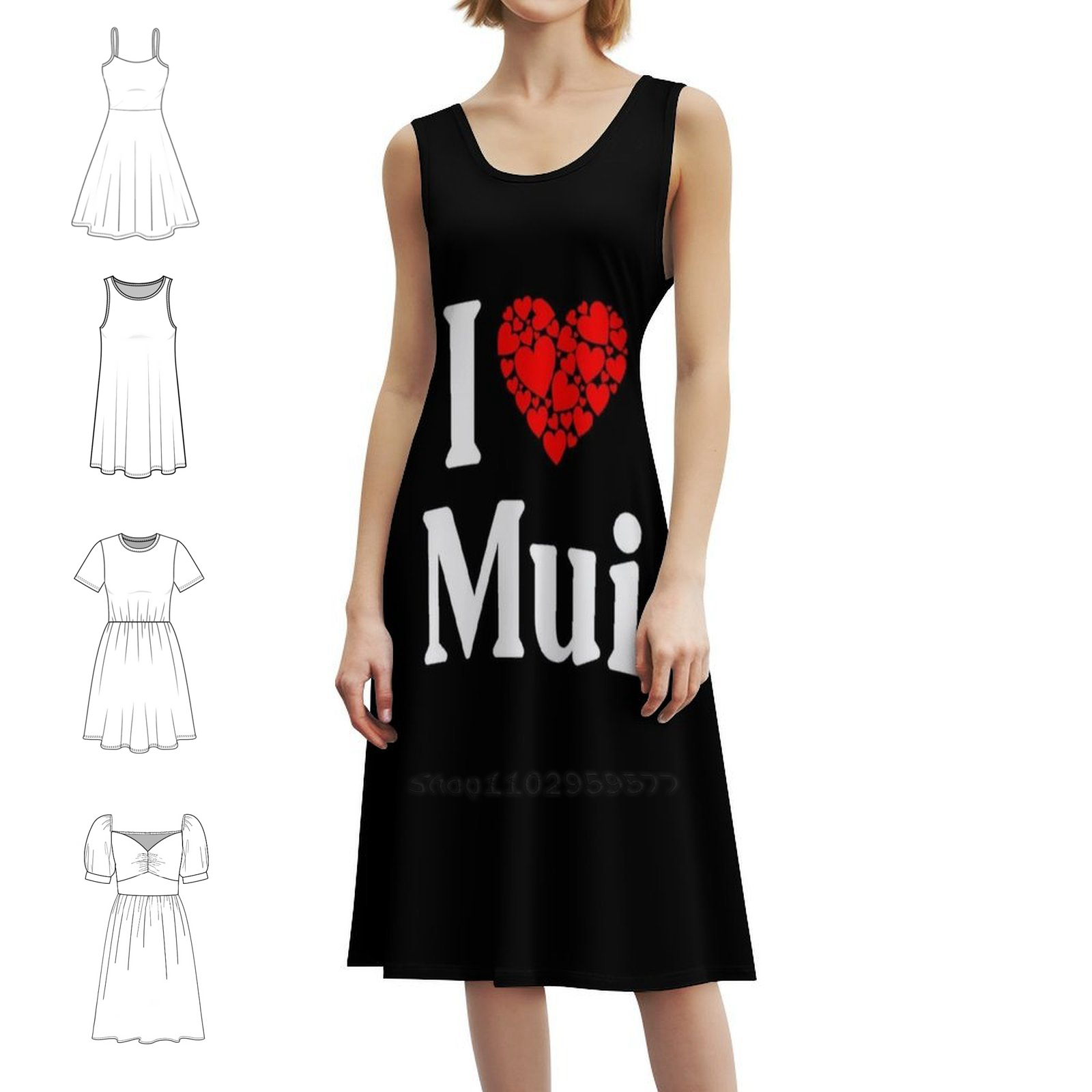 Mui Heart-I Love Mui Boho Chic - Women Fashion Dress Names 评论和价格